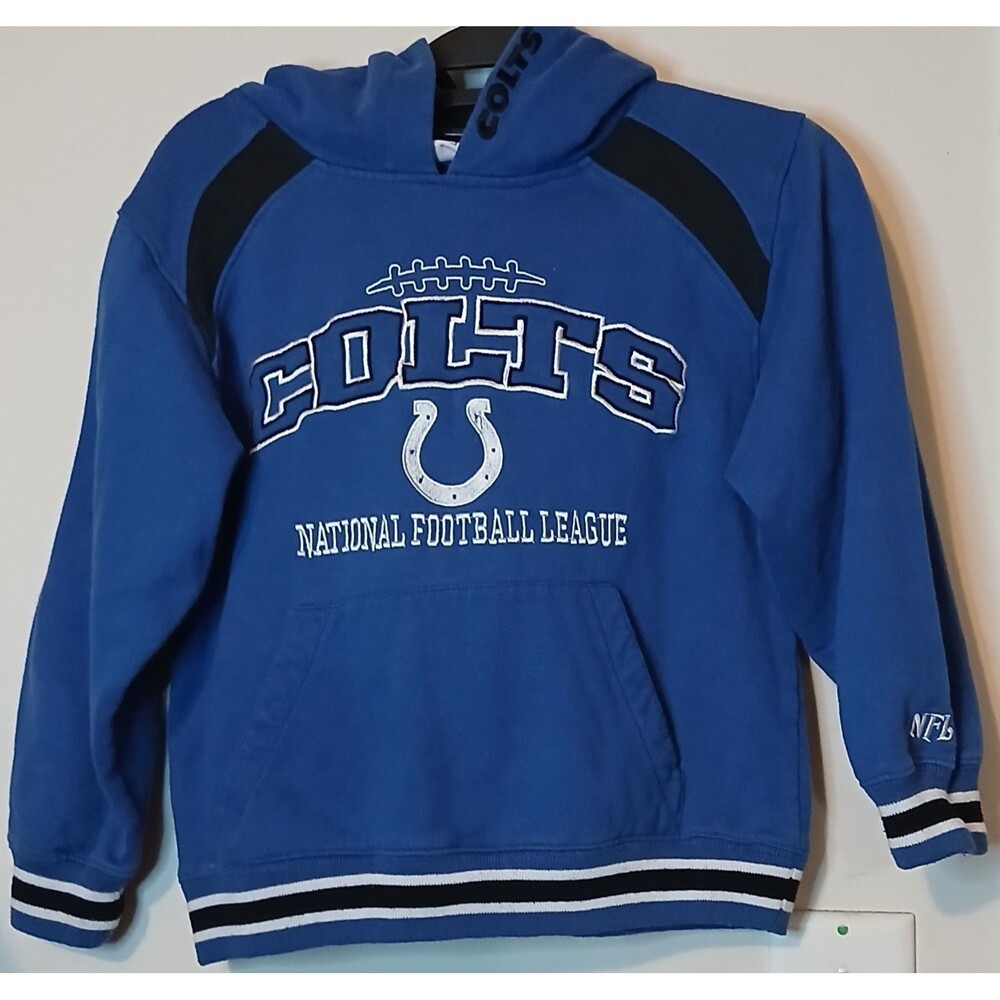 Vintage Colts Hoodie Boys M 8/10 NFL Indianapolis Embroidered Y2K Pullover